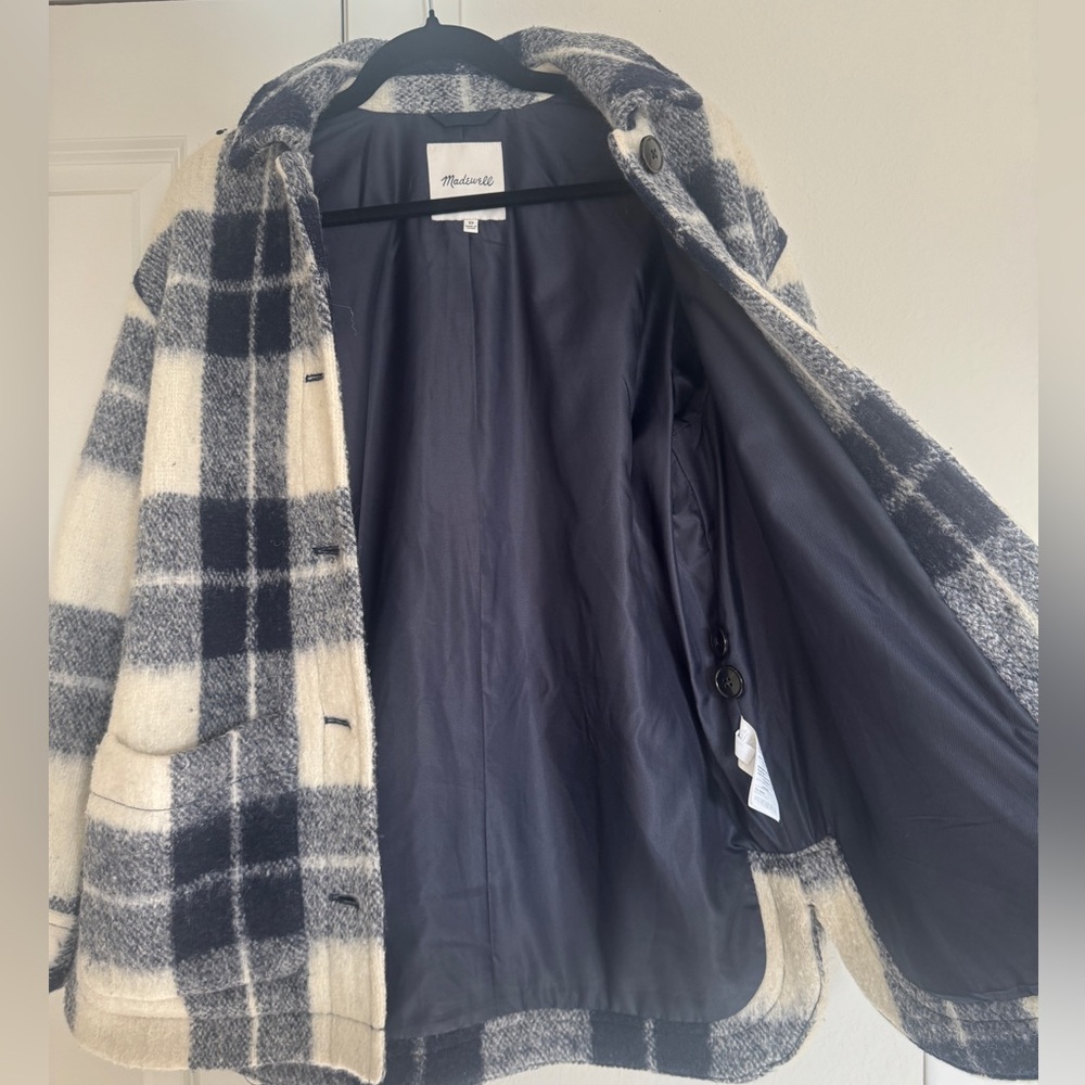 Plaid Wool-Blend Jacket - Picture 2 of 3